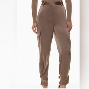 Babaton Taupe Cargo Tapered Pants